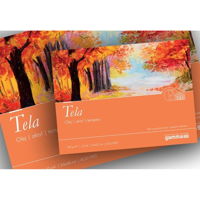 Blok do oleju Gamma Fabriano Tela - 18 x 24 cm, 300 g, 10 ark.
