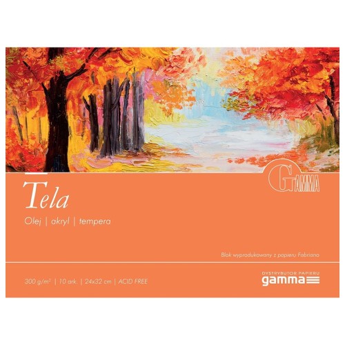 Blok do oleju Gamma Fabriano Tela - 24 x 32 cm, 300 g, 10 ark.