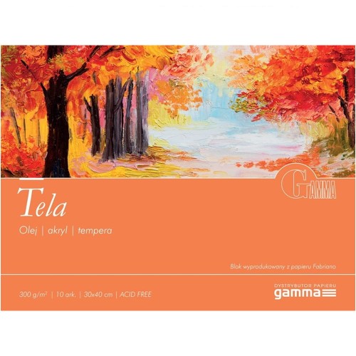 Blok do oleju Gamma Fabriano Tela - 30 x 40 cm, 300 g, 10 ark.