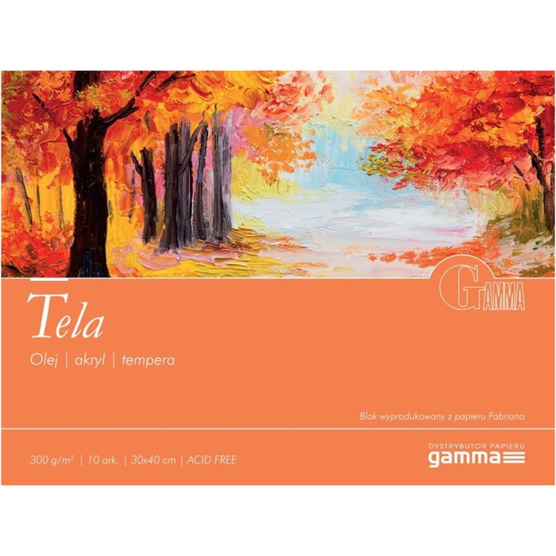 Blok do oleju Gamma Fabriano Tela - 30 x 40 cm, 300 g, 10 ark.