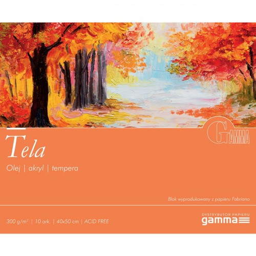 Blok do oleju Gamma Fabriano Tela - 40 x 50 cm, 300 g, 10 ark.