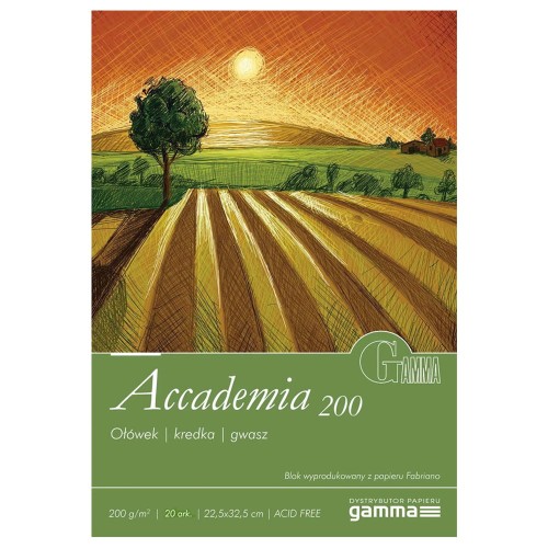 Blok do szkicu Gamma Fabriano Accademia - A4, 200 g, 20 ark.