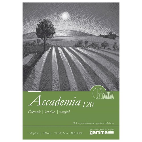 Blok do szkicu Gamma Fabriano Accademia - A4, 120 g, 100 ark.