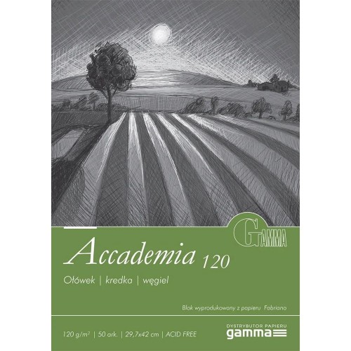 Blok do szkicu Gamma Fabriano Accademia - A3, 120 g, 50 ark.