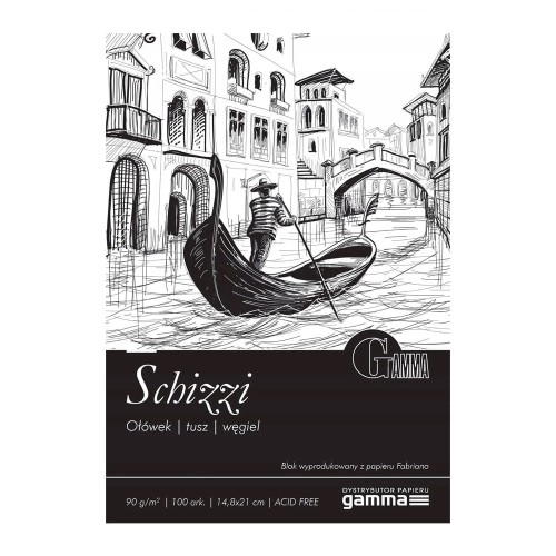 Blok do szkicu Gamma Fabriano Schizzi - A5, 90 g, 100 ark.
