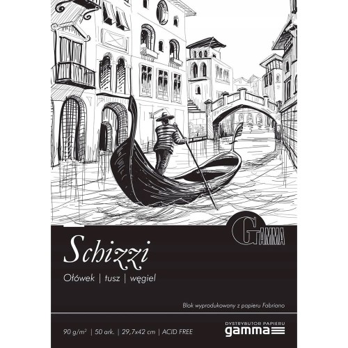 Blok do szkicu Gamma Fabriano Schizzi - A3, 90 g, 50 ark.