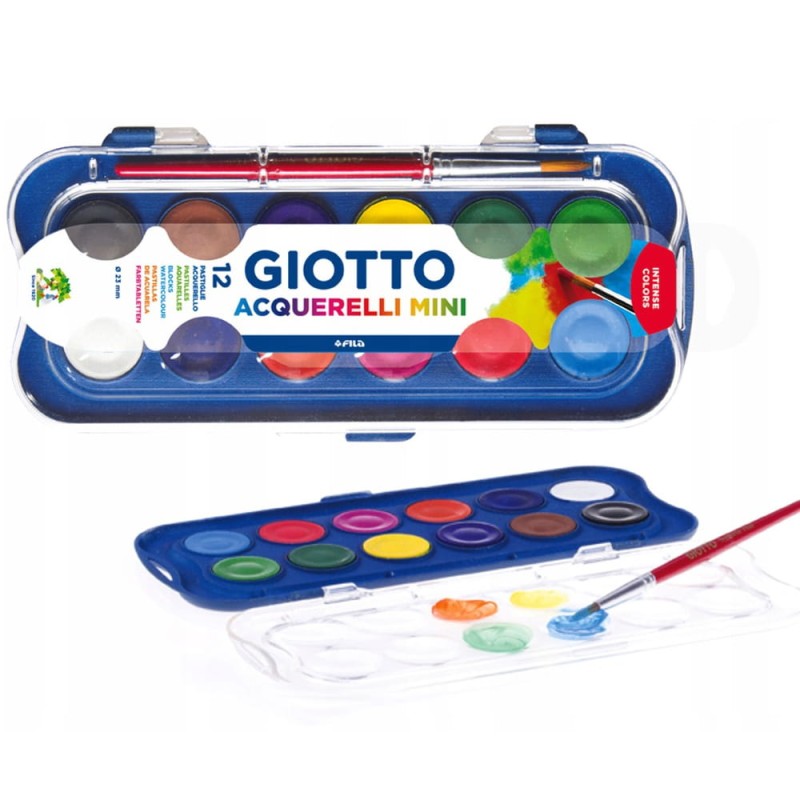 Zestaw farb akwarelowych Giotto Acquerelli Mini 12 kolorów