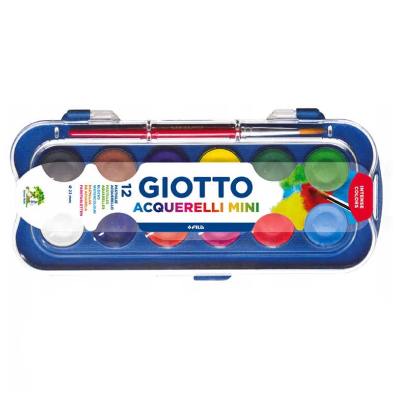 Zestaw farb akwarelowych Giotto Acquerelli Mini 12 kolorów