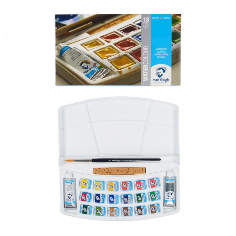 Zestaw farb akwarelowych Van Gogh 18 kostek
