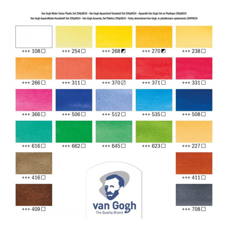 Zestaw farb akwarelowych Van Gogh 24 kostki