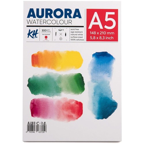 Blok do akwareli Aurora hot pressed - A5, 300 g, 12 ark.