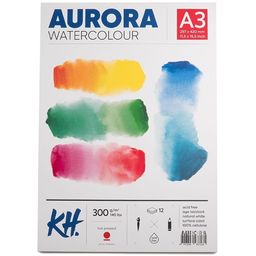 Blok do akwareli Aurora hot pressed - A3, 300 g, 12 ark.