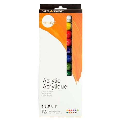 Zestaw farb akrylowych Simply 12x12 ml