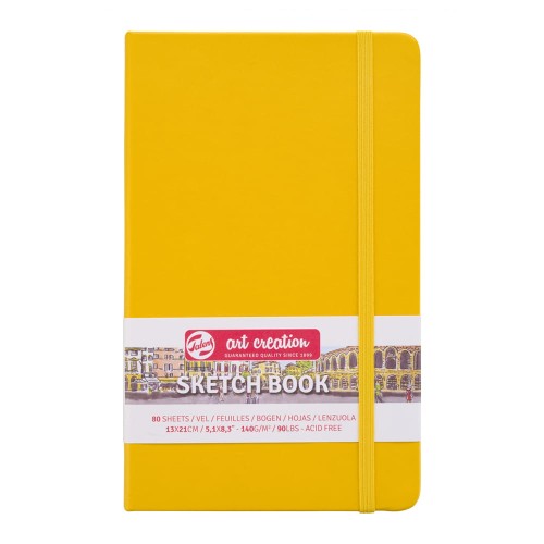 Sketch Book ArtCreation Golden Yellow - 13 x 21 cm, 140 g, 80 ark.