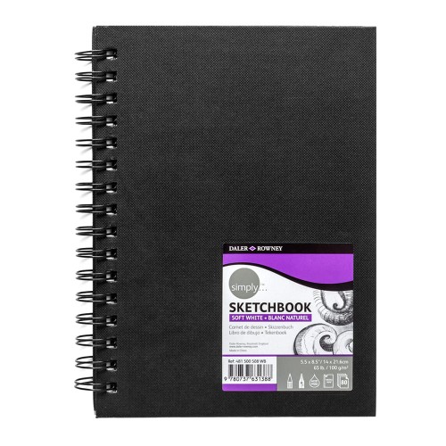 Sketchbook na spirali Daler-Rowney - 14 x 21.6 cm, 100 g, 80 ark.