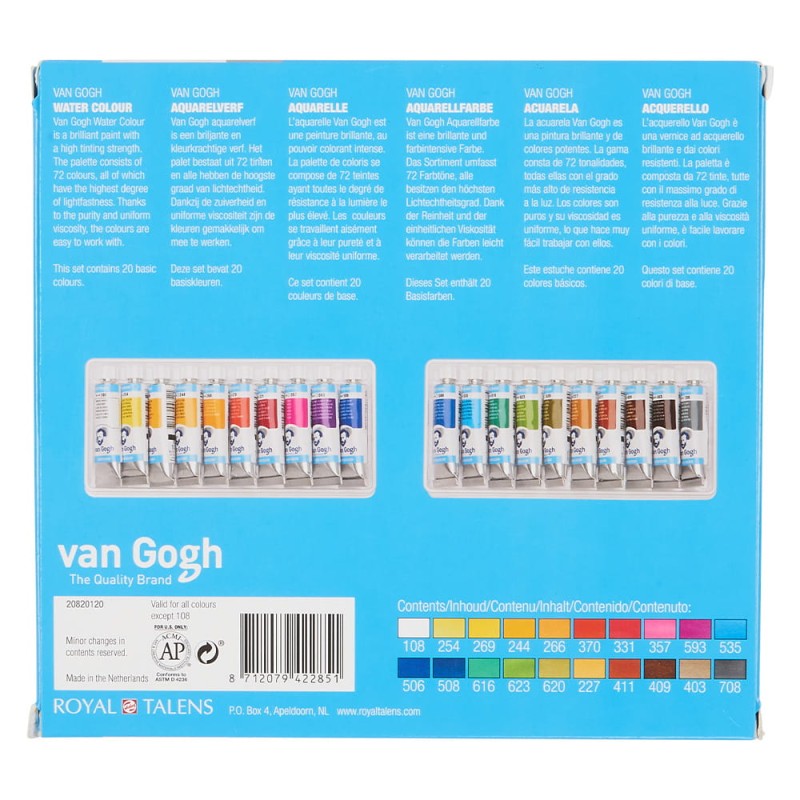 Farby akwarelowe Van Gogh 20x10 ml
