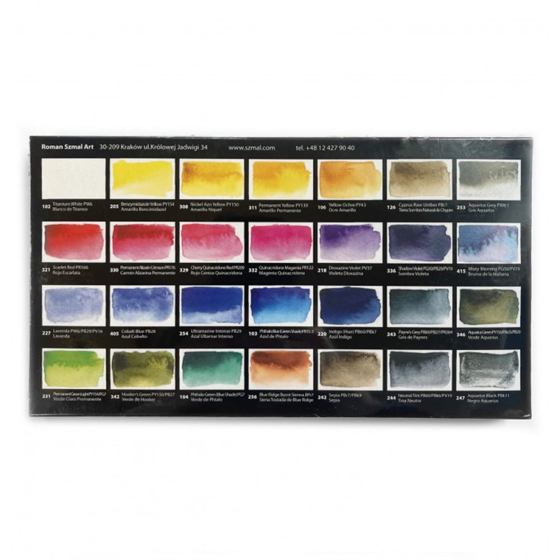 Zestaw akwareli Aquarius Mona Omrani w kostkach 28 szt 05