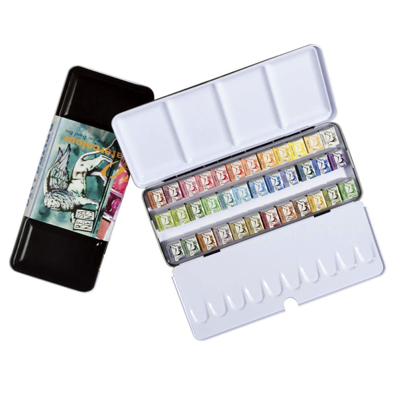 Zestaw akwareli Renesans metalowa kaseta 36 szt