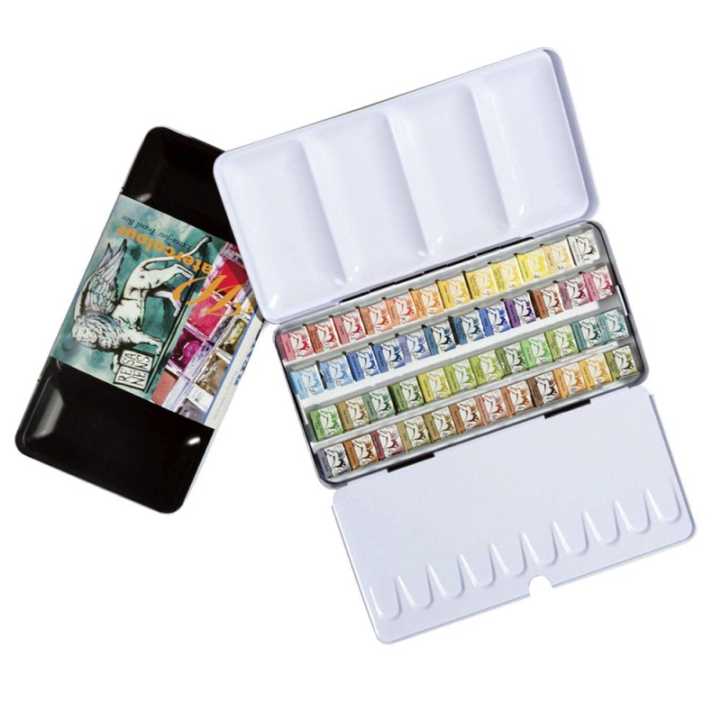 Zestaw akwareli Renesans metalowa kaseta 48 szt