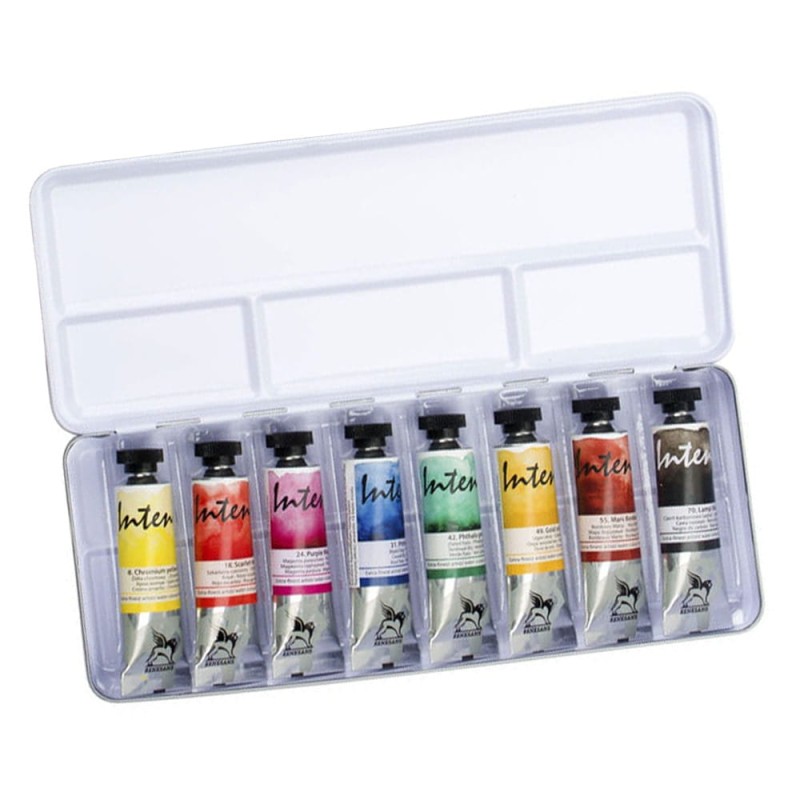 Zestaw akwareli Renesans Intense metal 8 szt