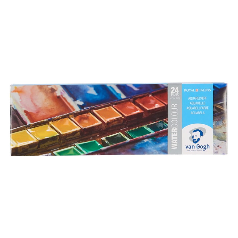 Farby akwarelowe Van Gogh metalowa kaseta 24 kostki