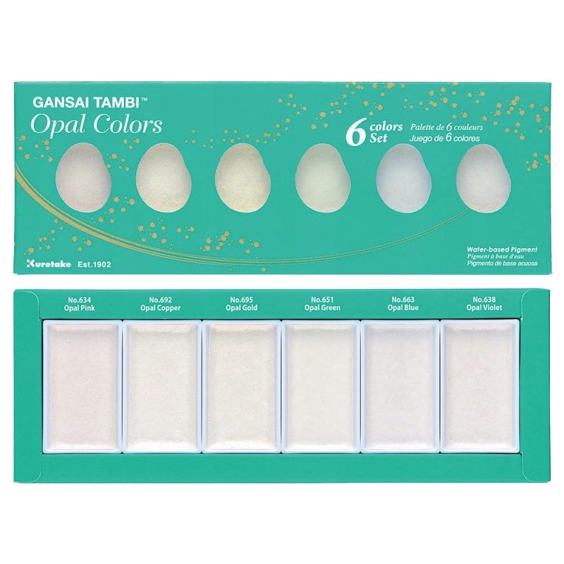 Farby akwarelowe Gansai Tambi Opal Colors 6 szt