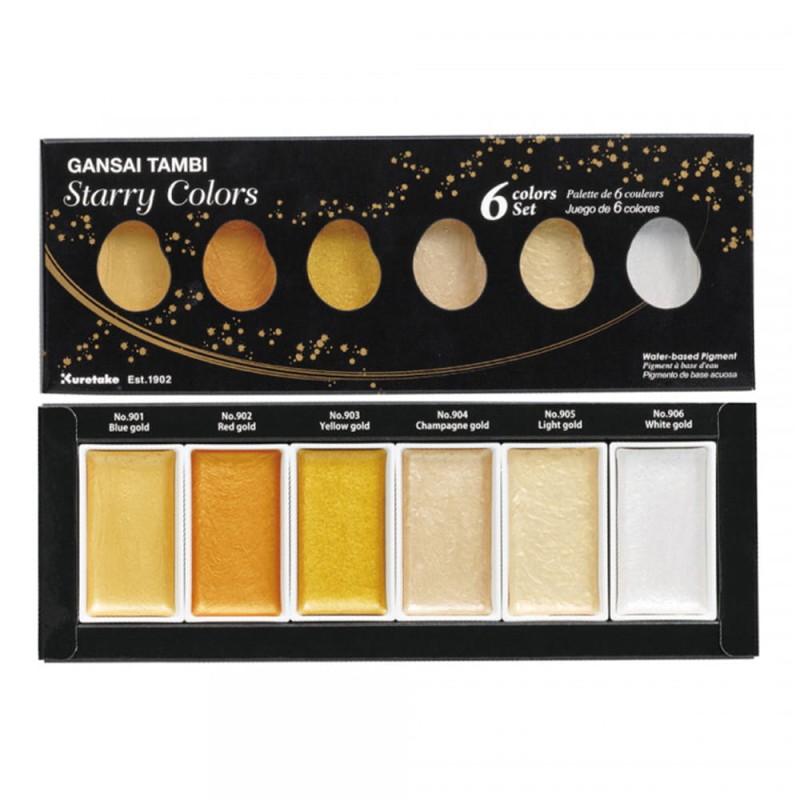 Farby akwarelowe Gansai Tambi Starry Colors 6 szt