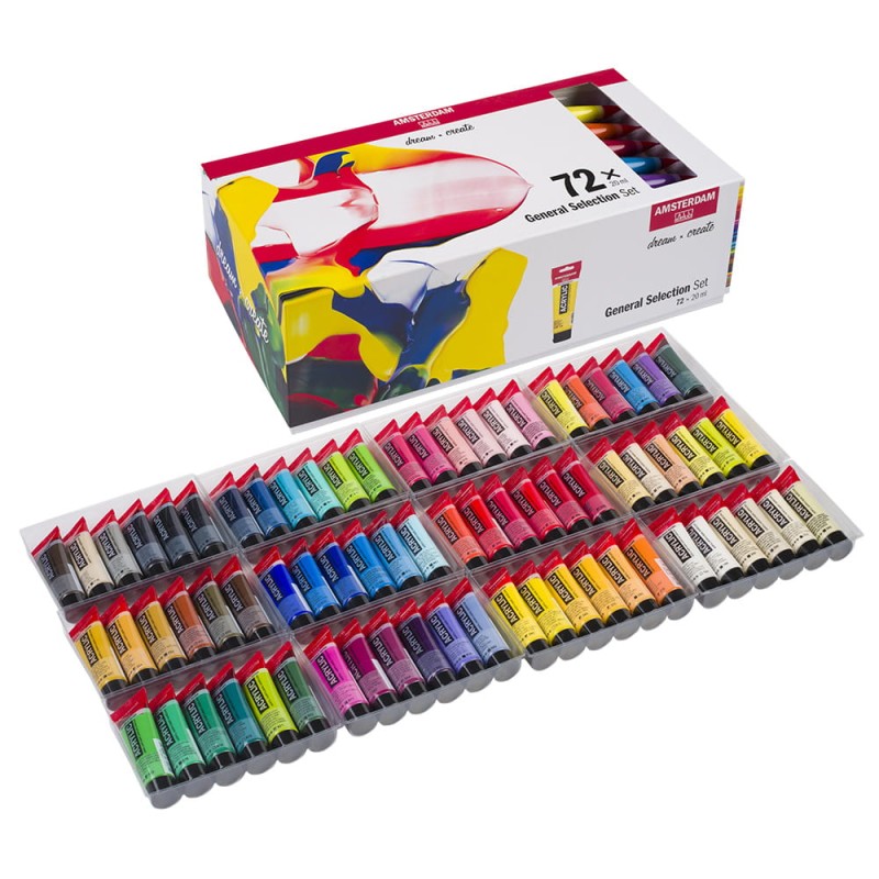 Zestaw farb akrylowych Amsterdam Royal Talens 72x20 ml