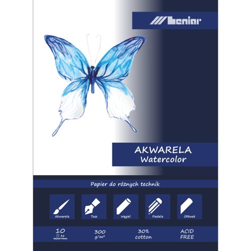Blok do akwareli Leniar - A2, 300 g, 10 ark.