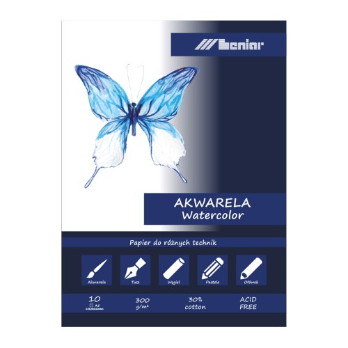 Blok do akwareli Leniar - A5, 300 g, 10 ark.