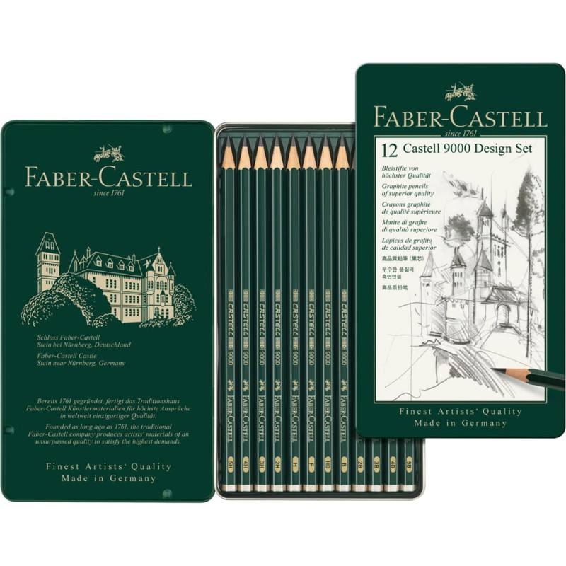 Zestaw ołówków 9000 Faber-Castell Design Set - 12 szt