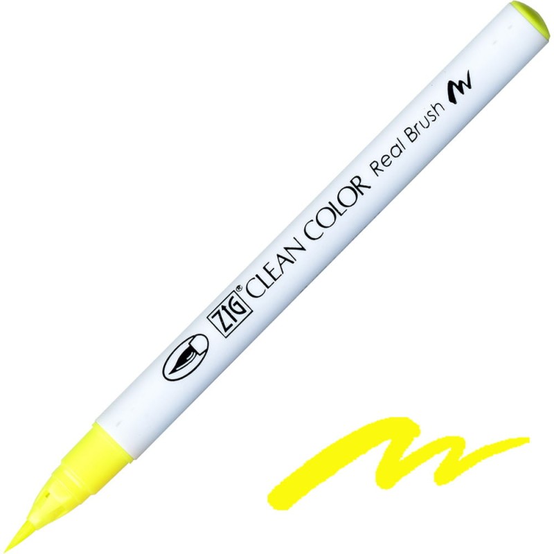 Pisak ZIG Clean Color Real Brush -  001 Fl. Yellow
