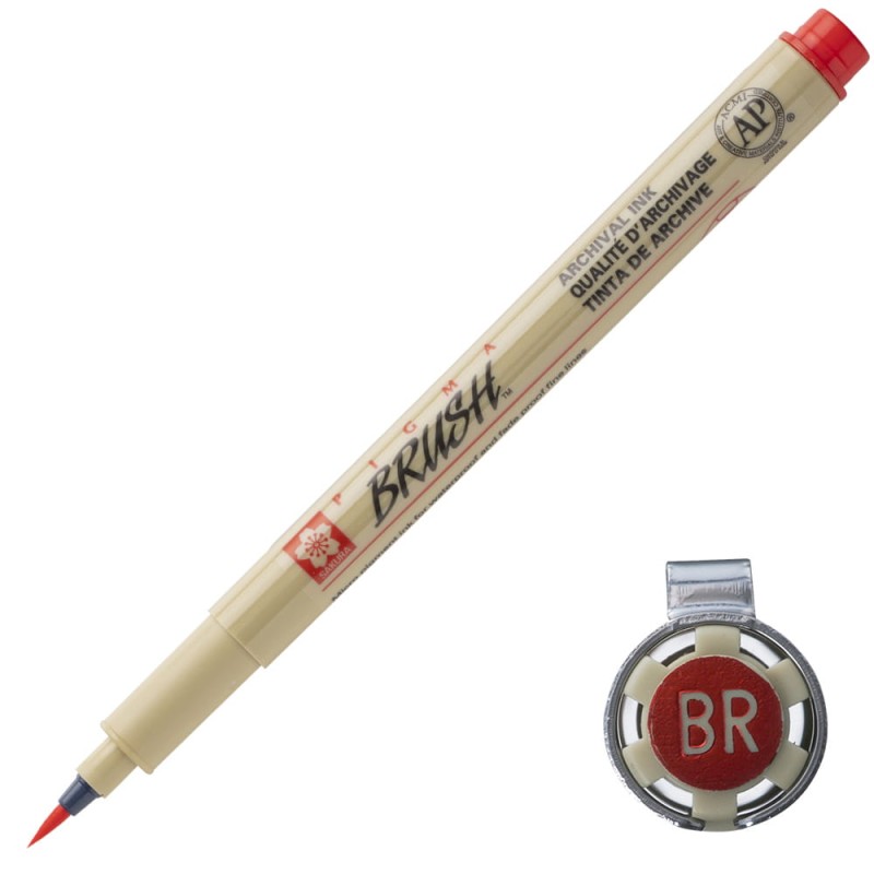 Cienkopis Pigma Brush red