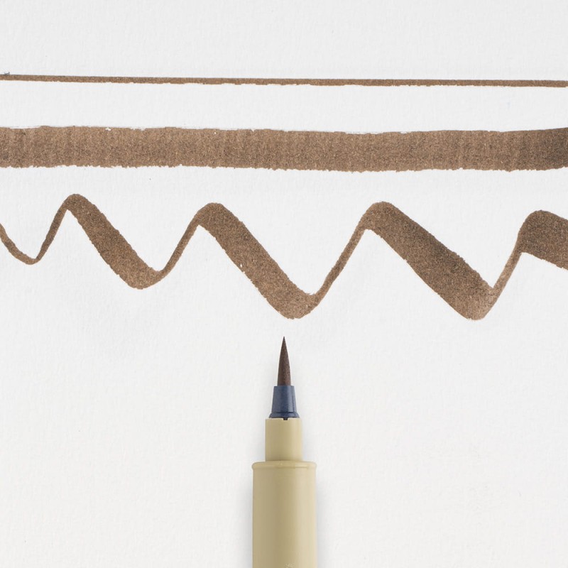 Cienkopis Pigma Brush sepia