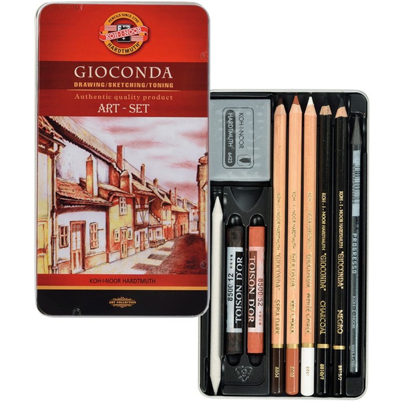Zestaw artystyczny rysunkowy Gioconda 8890 Koh-I-Noor - 10 elementów.01