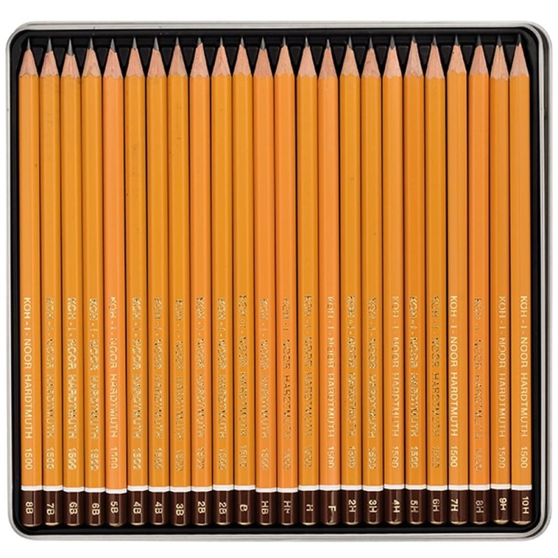 Zestaw ołówków Koh-i-Noor 1504 - 24 szt, 8B-10H