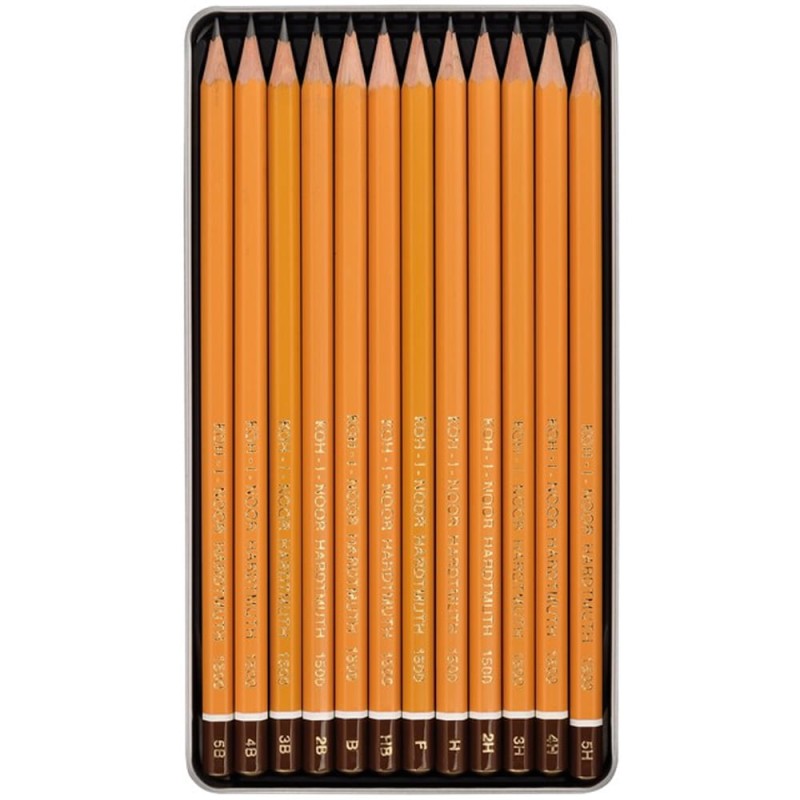 Zestaw ołówków Koh-i-noor 1502/III - 12 szt., 5B-5H