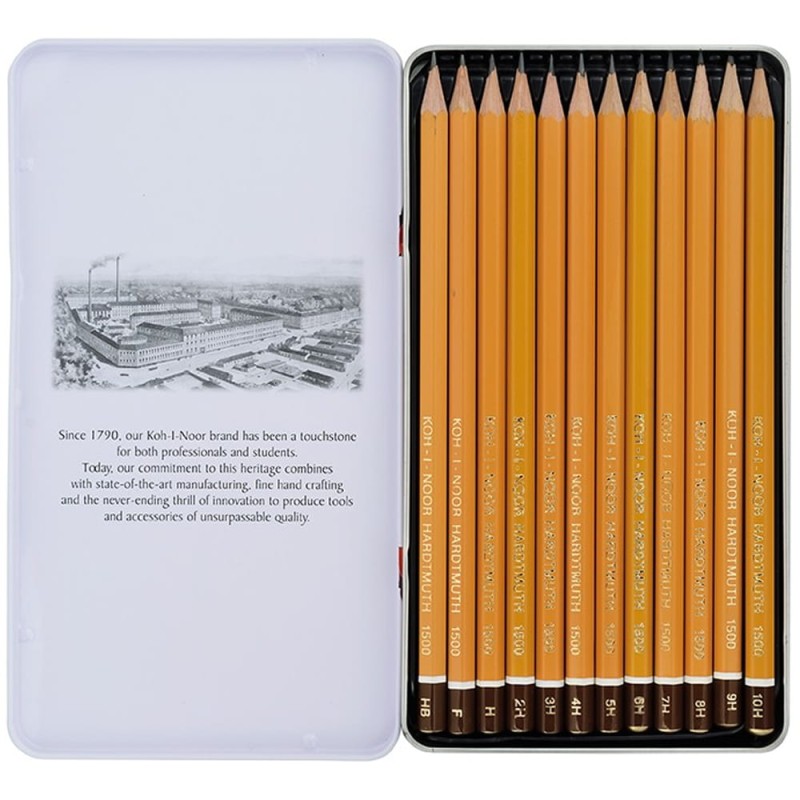 Zestaw ołówków 1500 Koh-i-Noor Technic - 12 szt, HB-10H