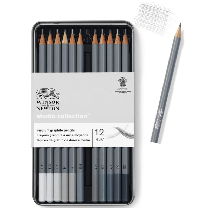 Zestaw ołówków Winsor &amp; Newton Studio Collection Medium - 12 szt.