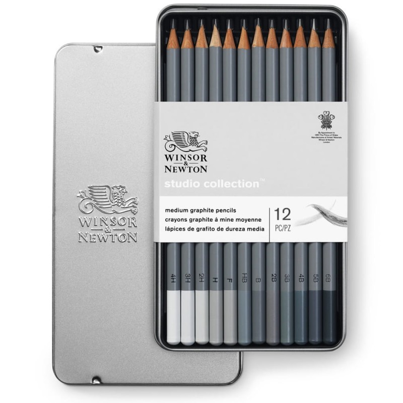 Zestaw ołówków Winsor &amp; Newton Studio Collection Medium - 12 szt.