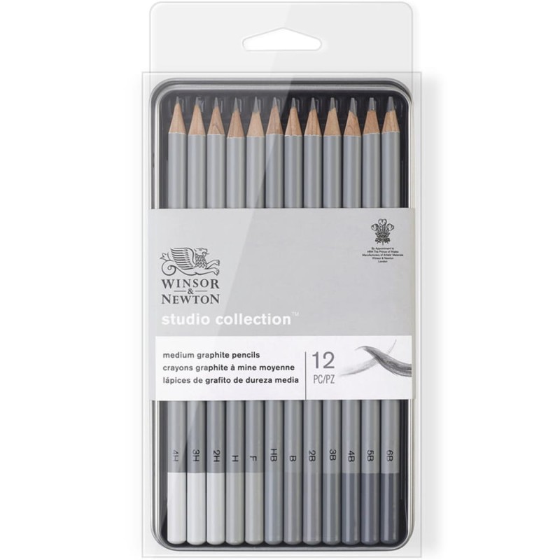 Zestaw ołówków Winsor &amp; Newton Studio Collection Medium - 12 szt.