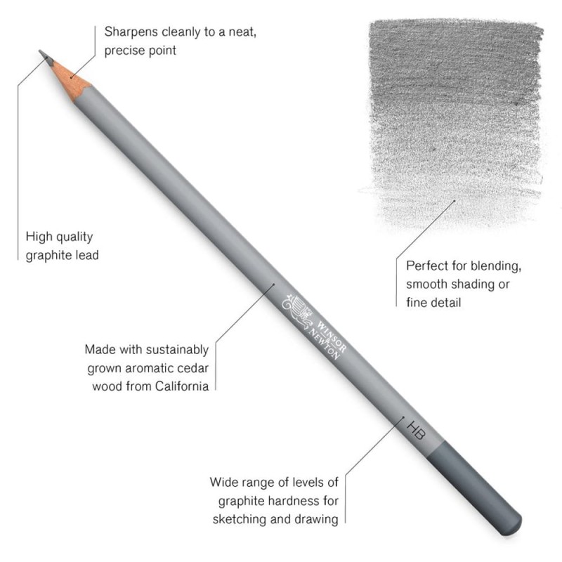 Zestaw ołówków Winsor &amp; Newton Studio Collection Medium - 12 szt.