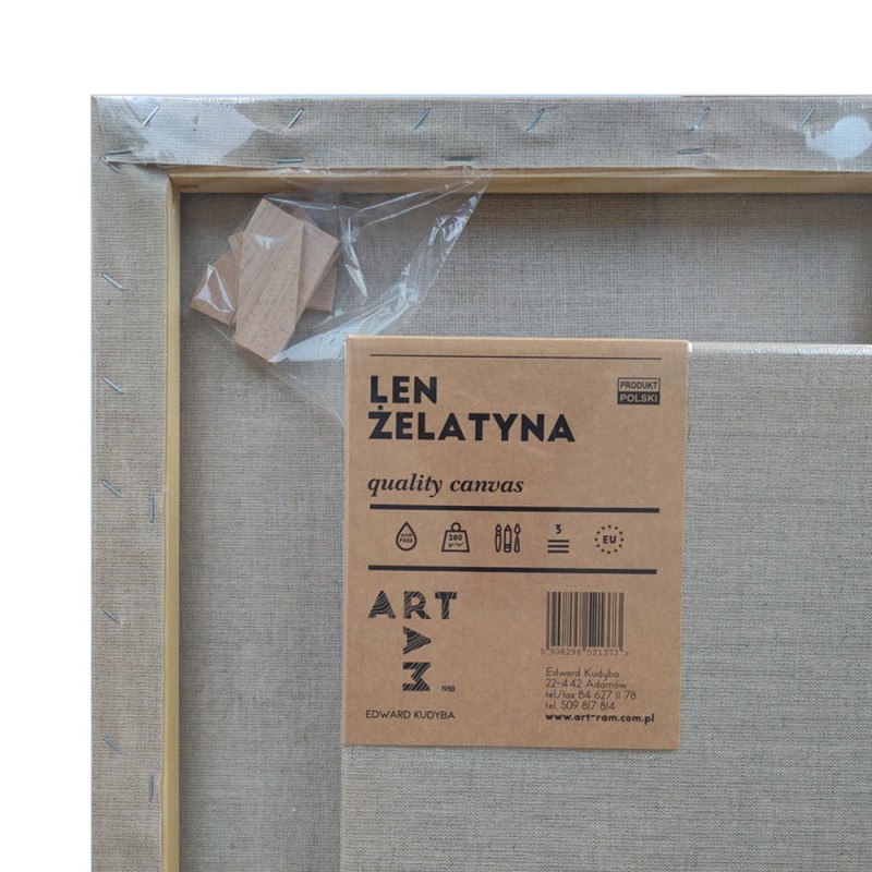 Podobrazie lniane 40x50 cm Len Żelatyna Art Ram