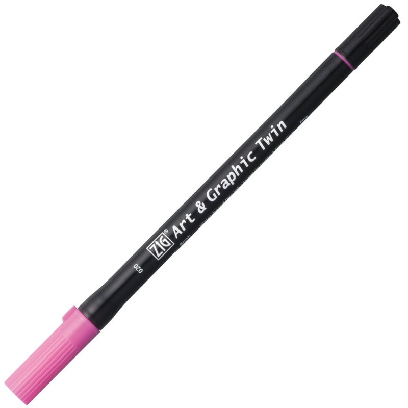 Pisak ZIG Art &amp; Graphic Twin Kuretake - 020 Pink
