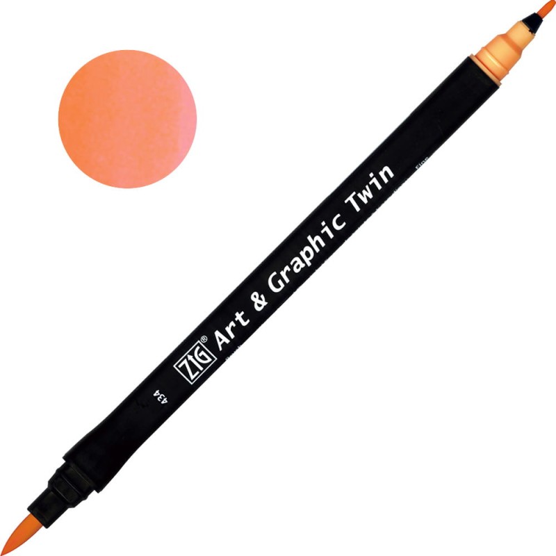 Pisak ZIG Art &amp; Graphic Twin Kuretake - 434 Apricot