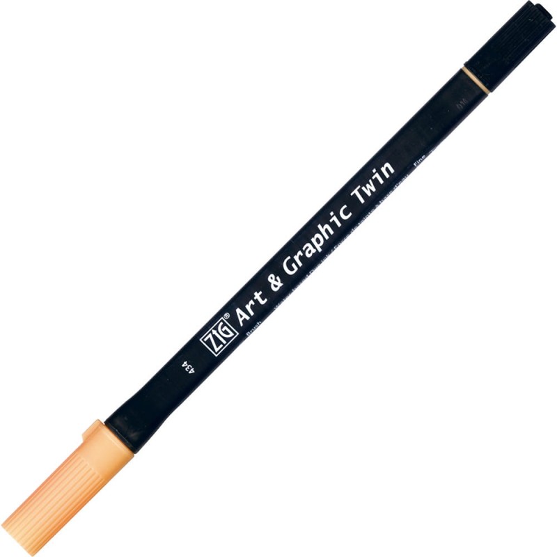 Pisak ZIG Art &amp; Graphic Twin Kuretake - 434 Apricot