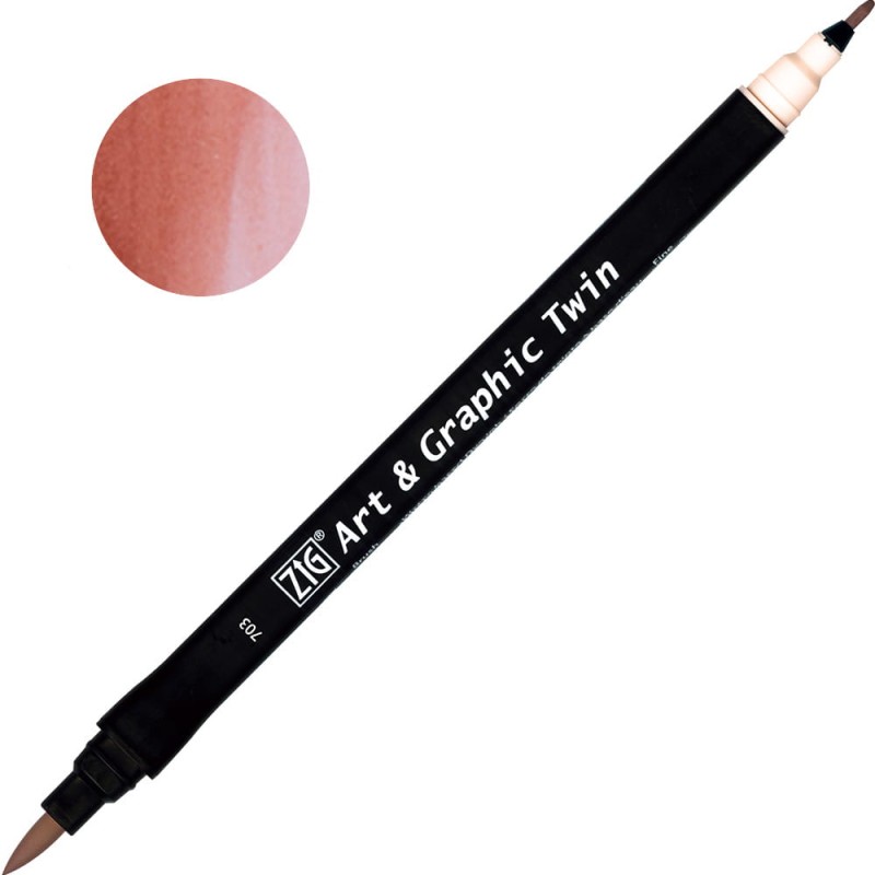 Pisak ZIG Art &amp; Graphic Twin Kuretake - 703 Blush