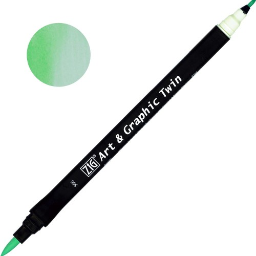 Pisak ZIG Art & Graphic Twin Kuretake - 505 Green Shadow