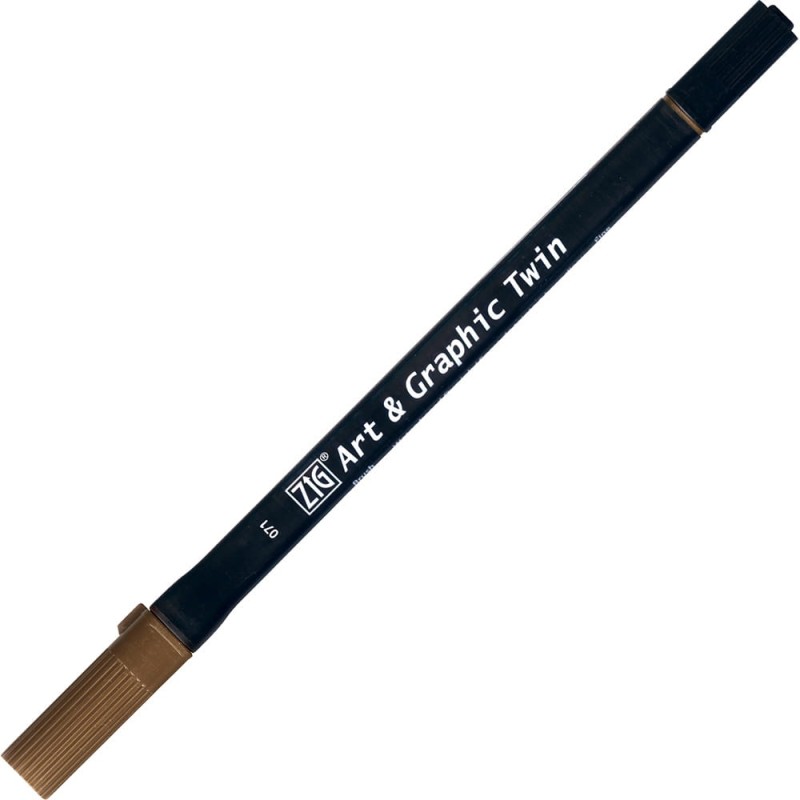 Pisak ZIG Art &amp; Graphic Twin Kuretake - 071 Mid Brown