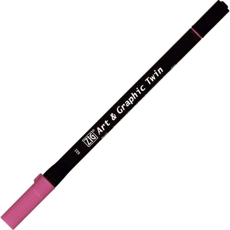 Pisak ZIG Art &amp; Graphic Twin Kuretake - 022 Dark Pink
